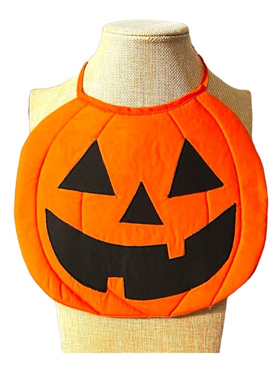 Other - Halloween Pumpkin Cotton Bib for Kids Handmade
